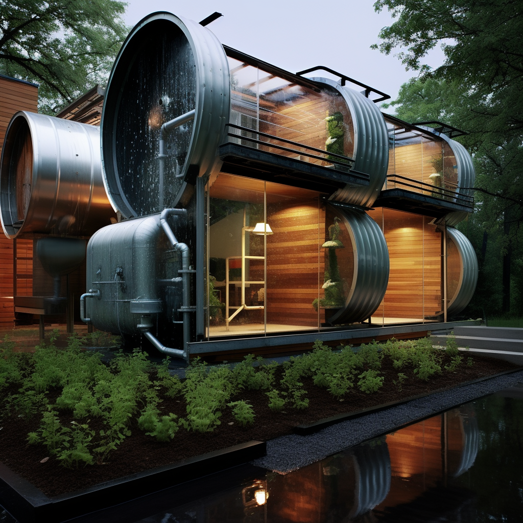 Stylish rainwater collection system for sustainable living