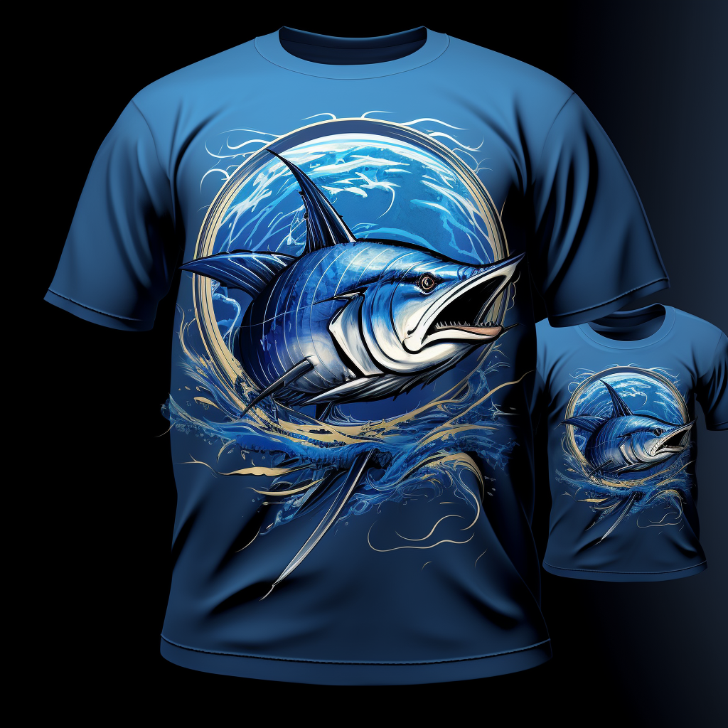 Marlin Fishing Club T-Shirt Design