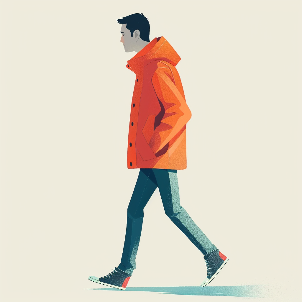 Cool Guy Walking Quickly