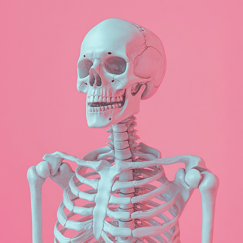 Stylish Human Skeleton in Dynamic Pose