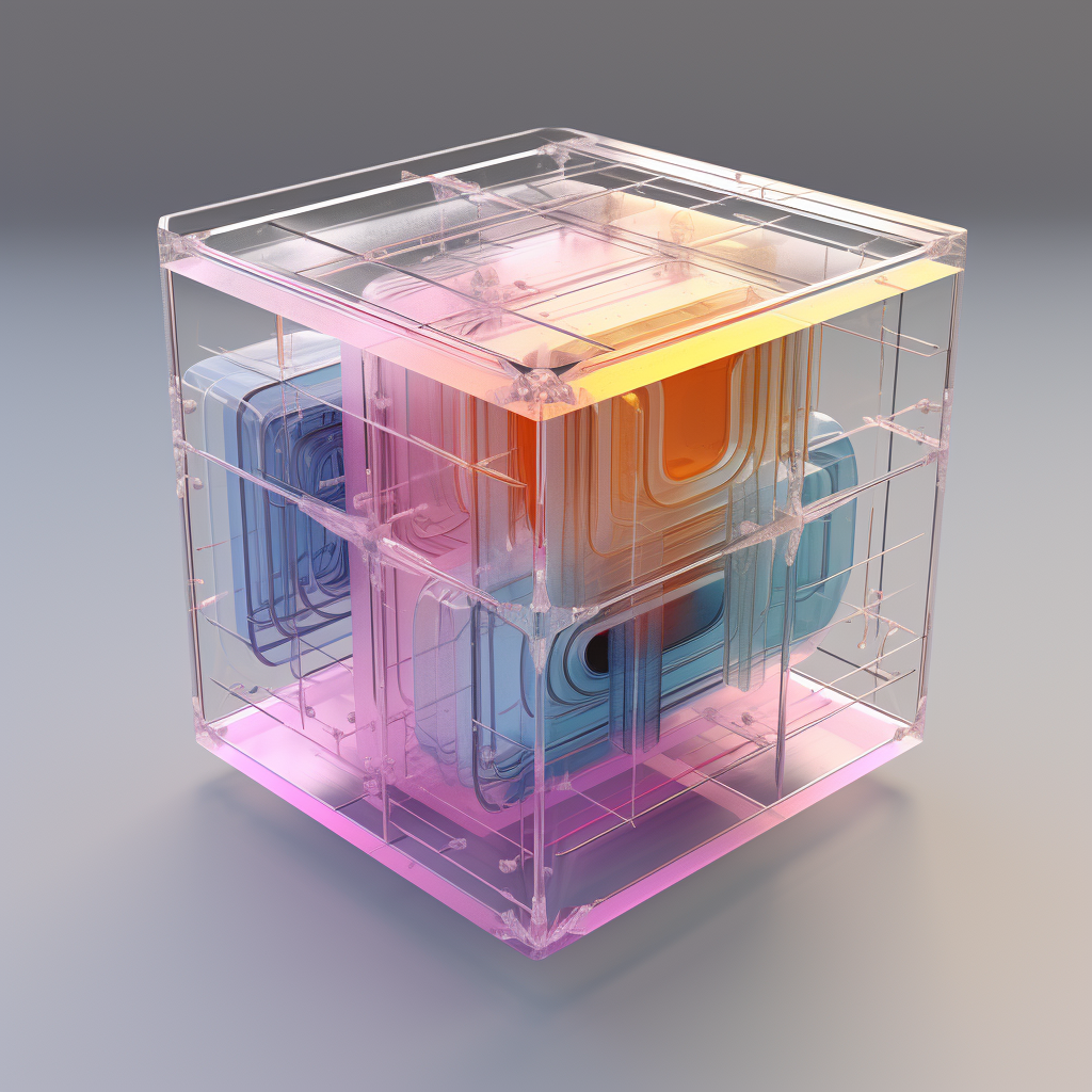 3D Cooling Cube Condensation Illustration