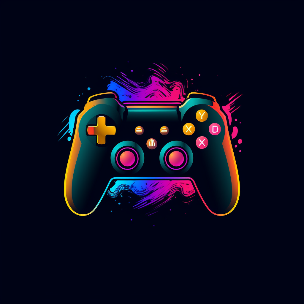 Colorful minimalist co-op game controller