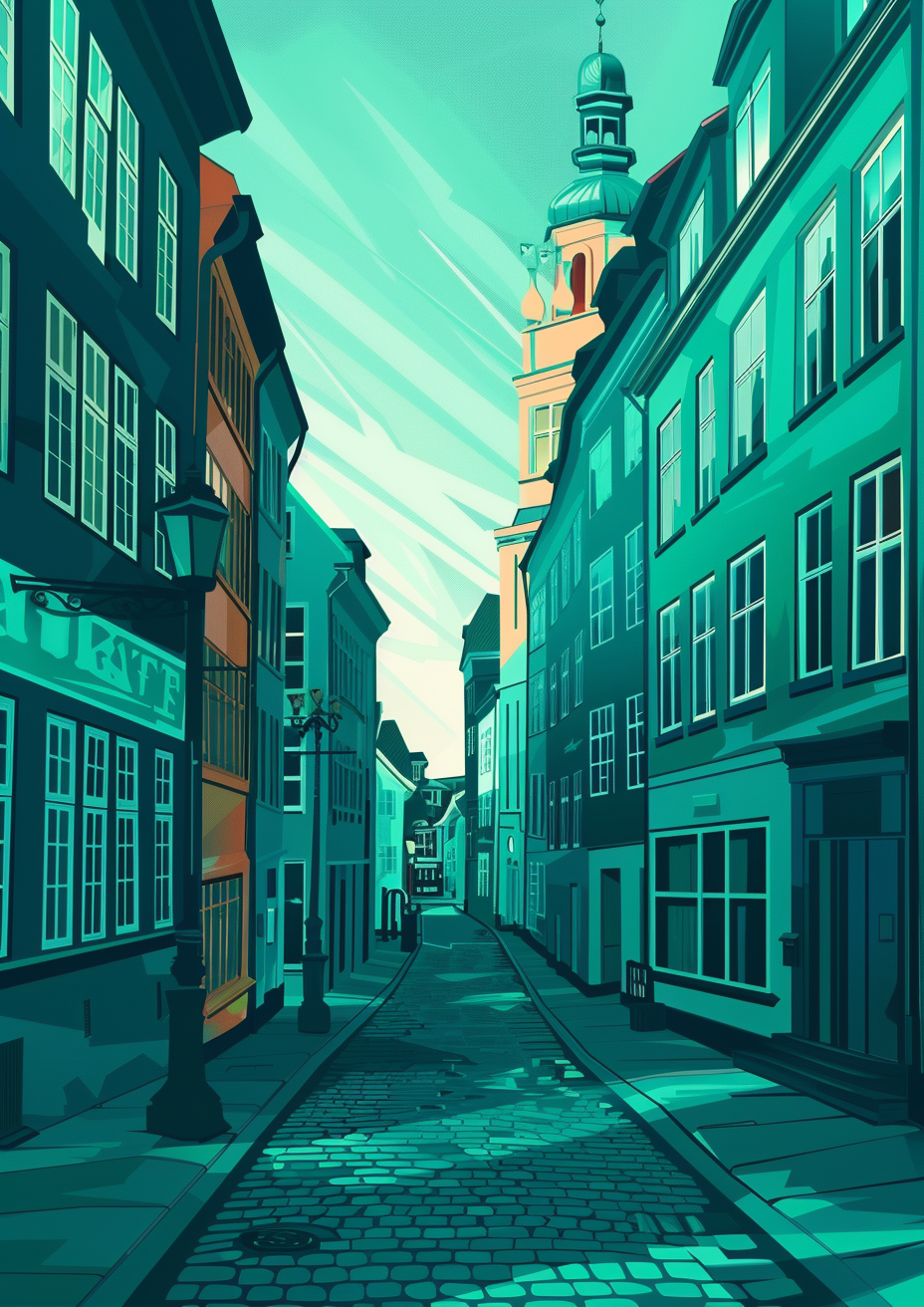 Modern Copenhagen Flat Vector Art