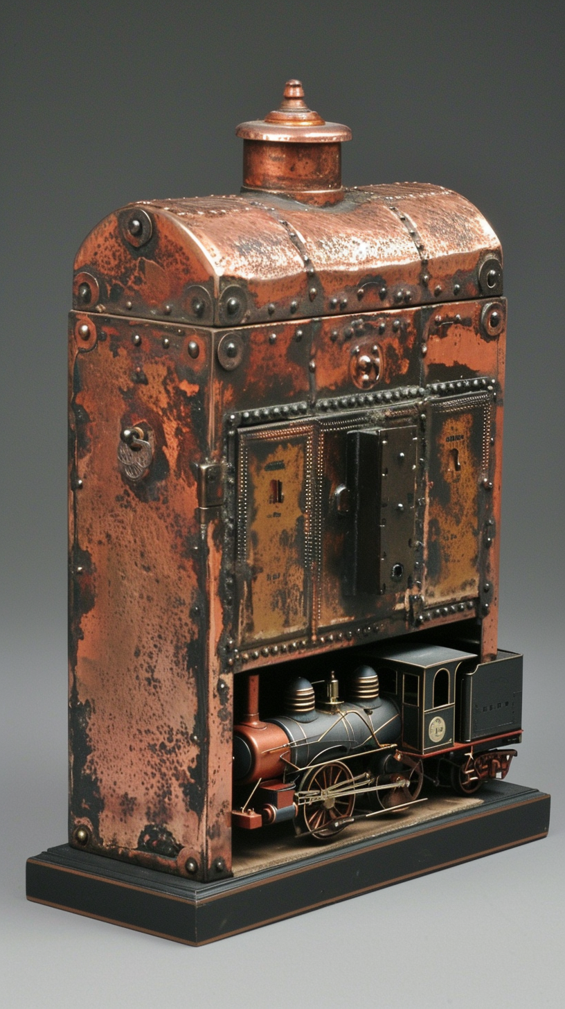 Copper Toy Train Safe