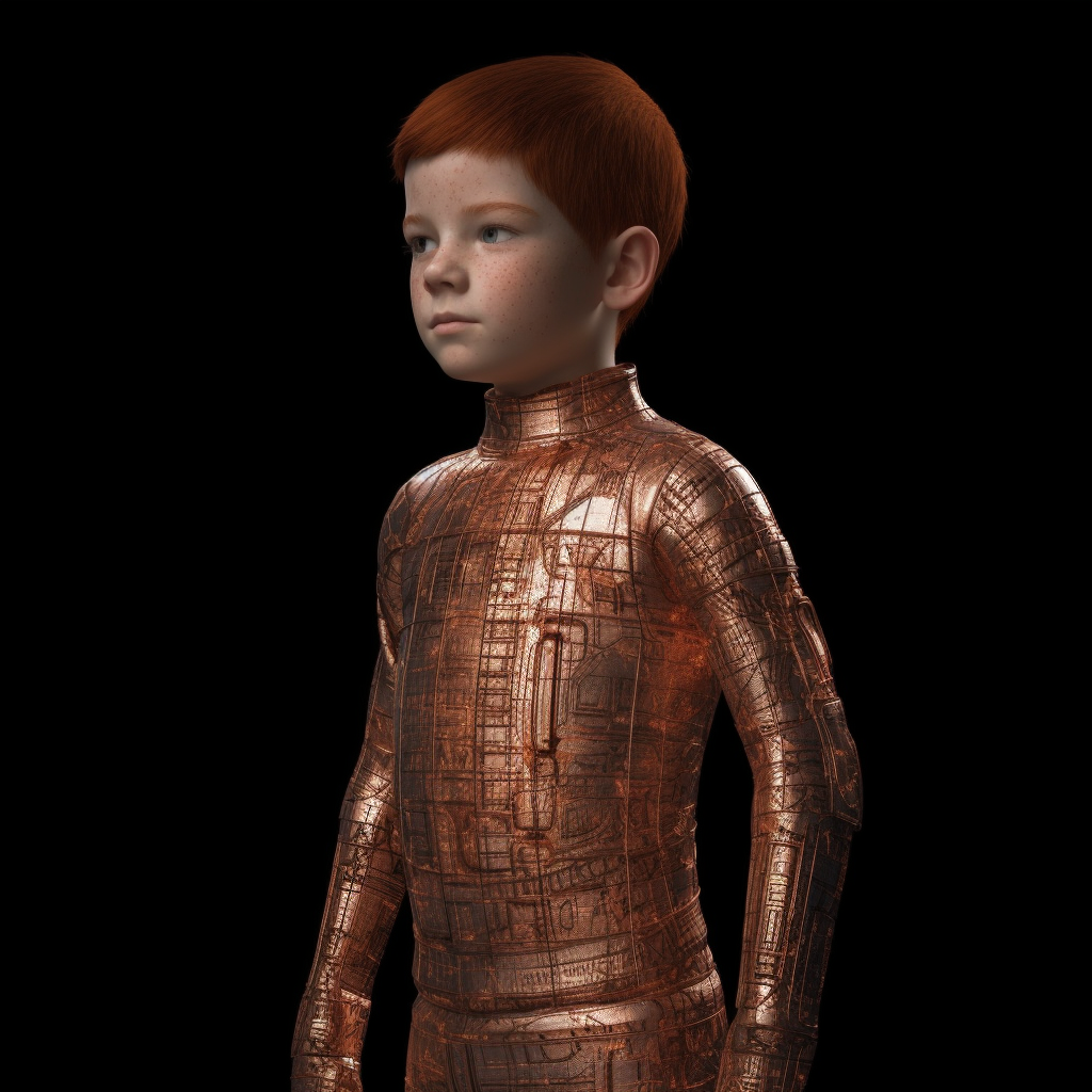 Copper boy's body in CGI