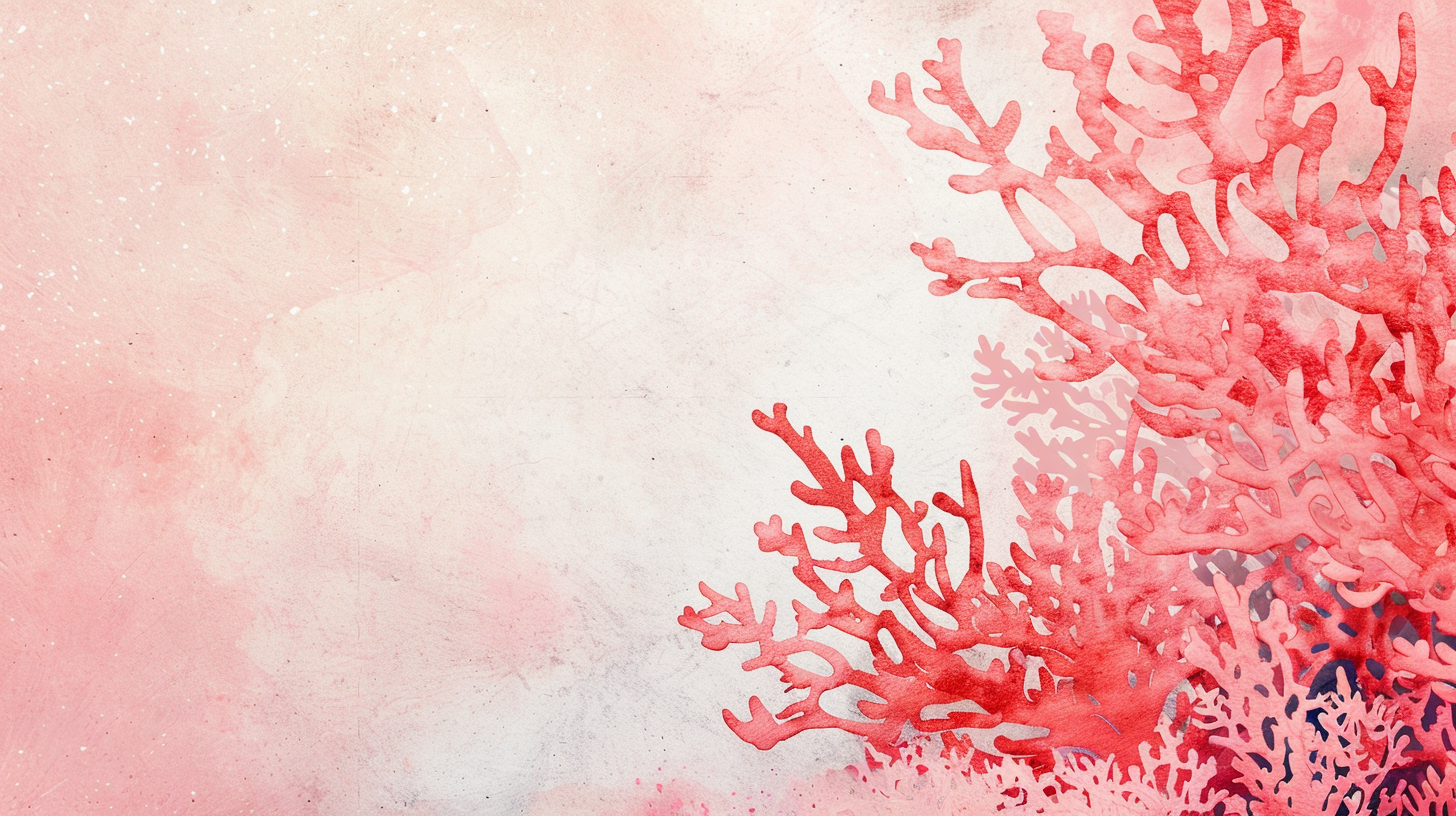 Minimalist Coral Watercolour Presentation Background