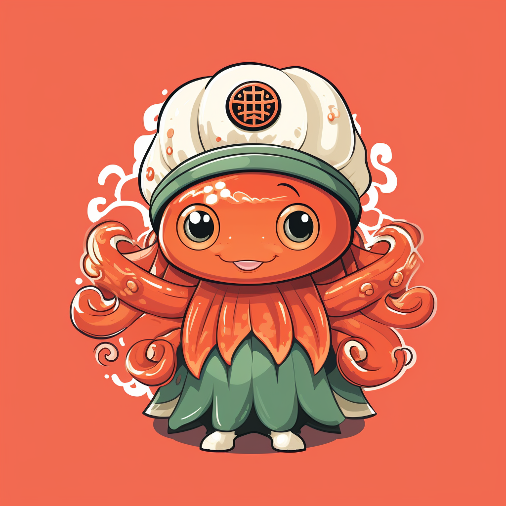 Japanese style coral wholesale mascot