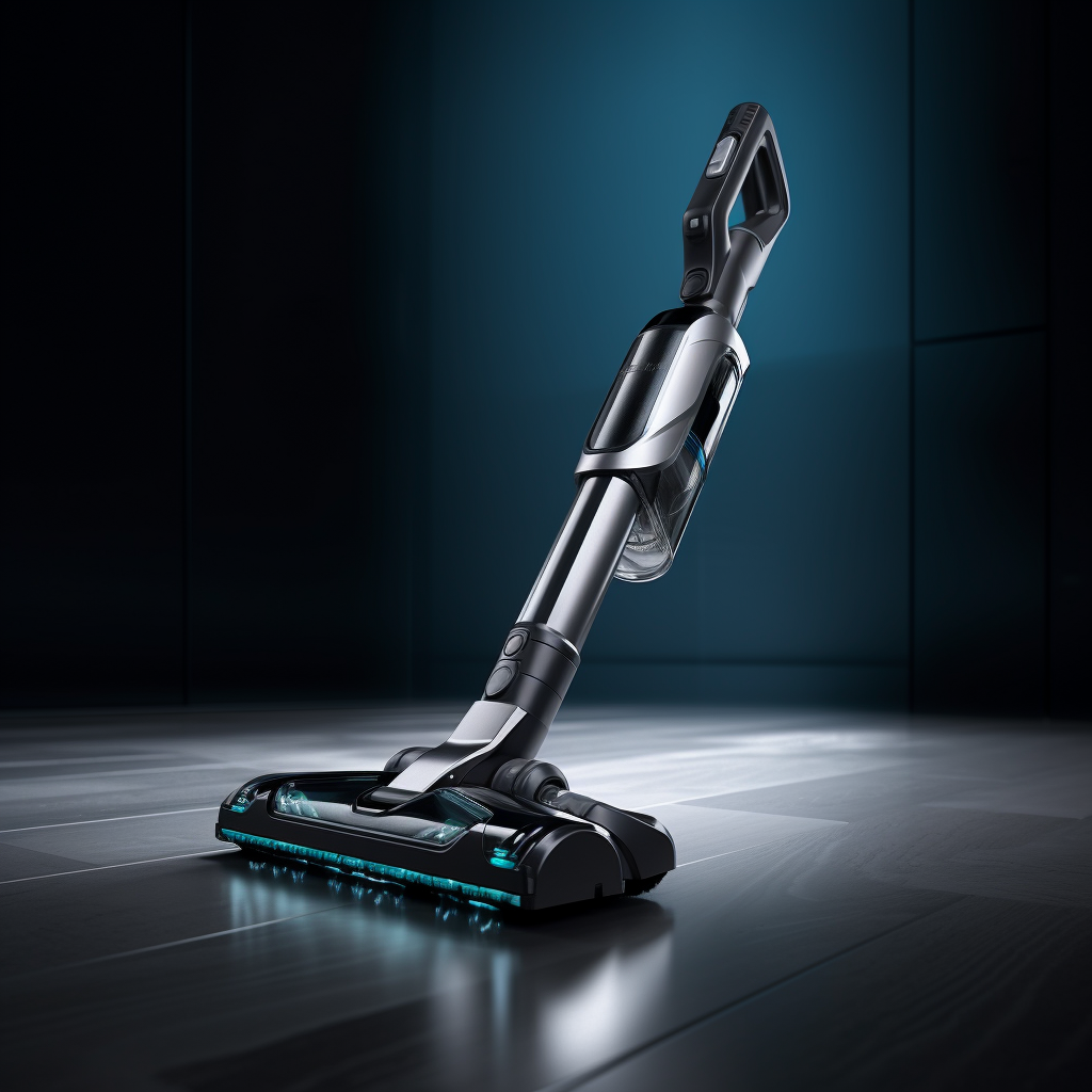 Sleek Cordless Vacuum Cleaner with LED Headlight