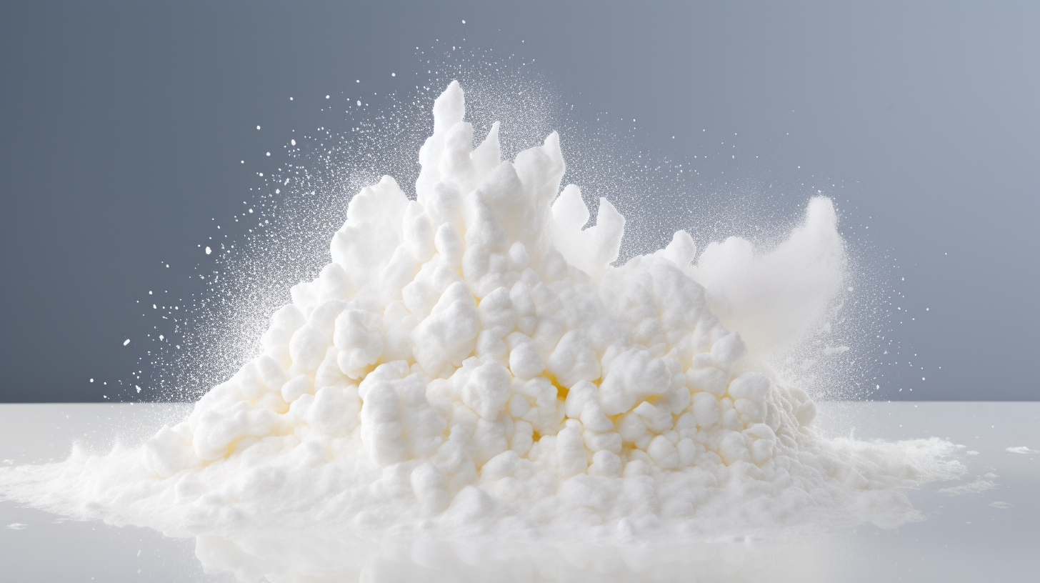 White background with corn foam explosion