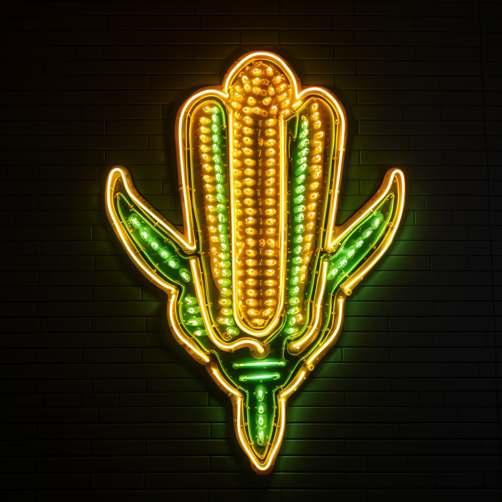 Corn neon sign wall hanging