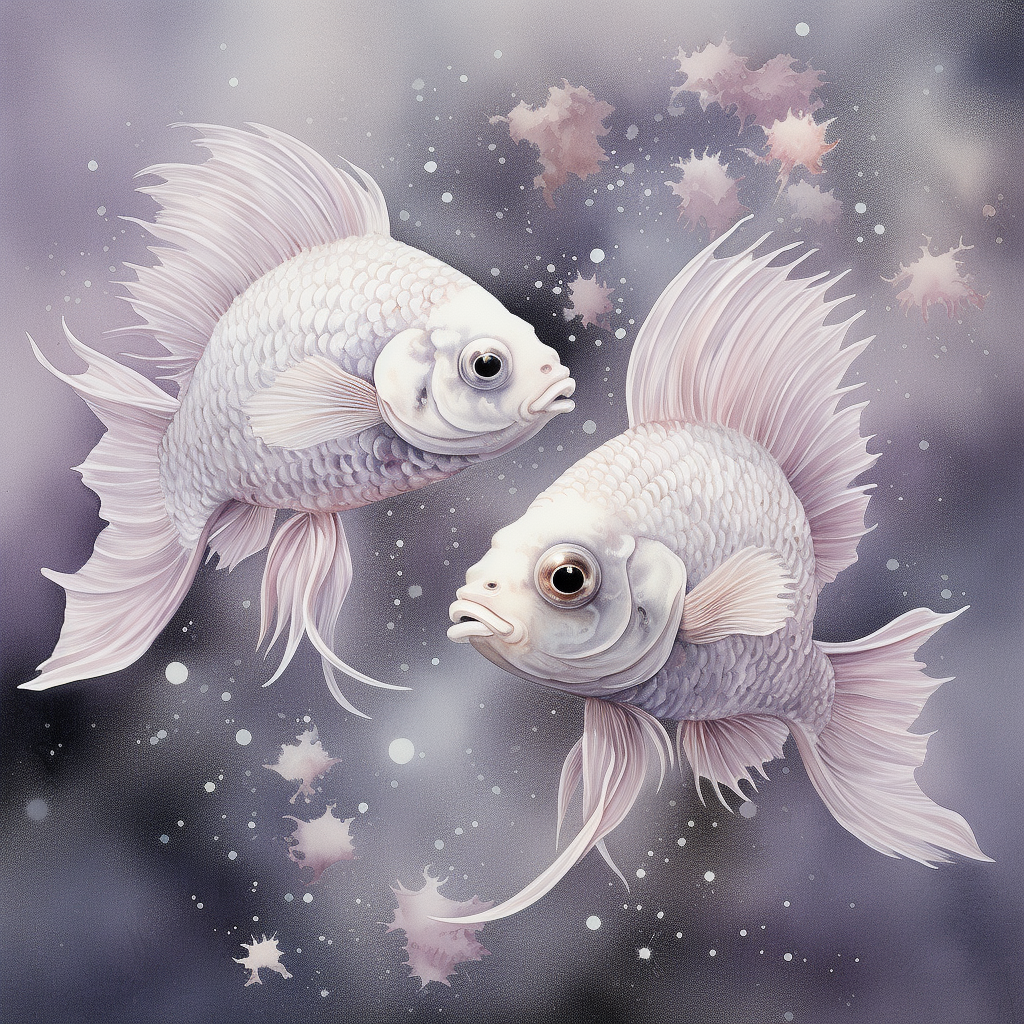 Cosmic Fishes in Universe - Grey