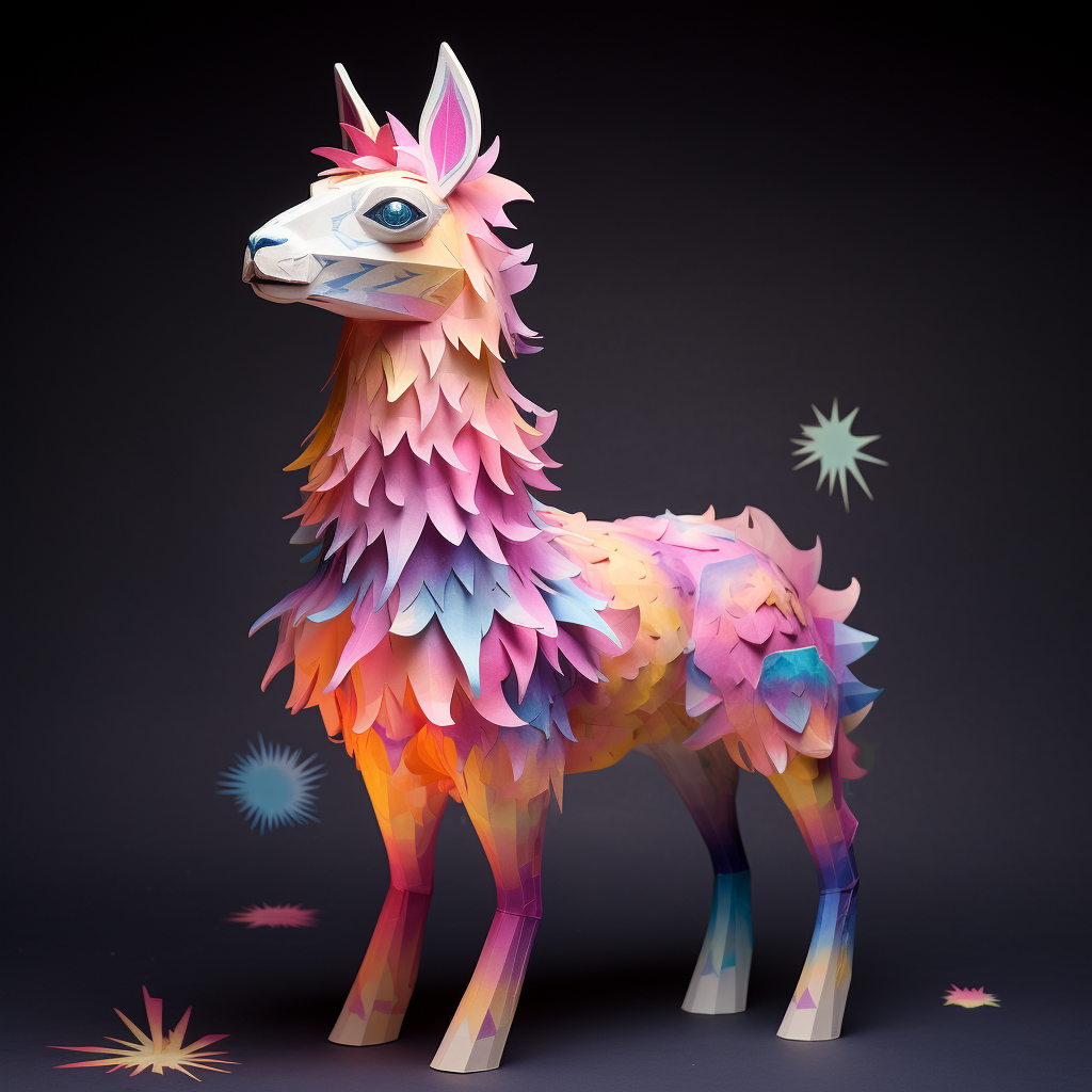 Cosmic llama paper replica creation