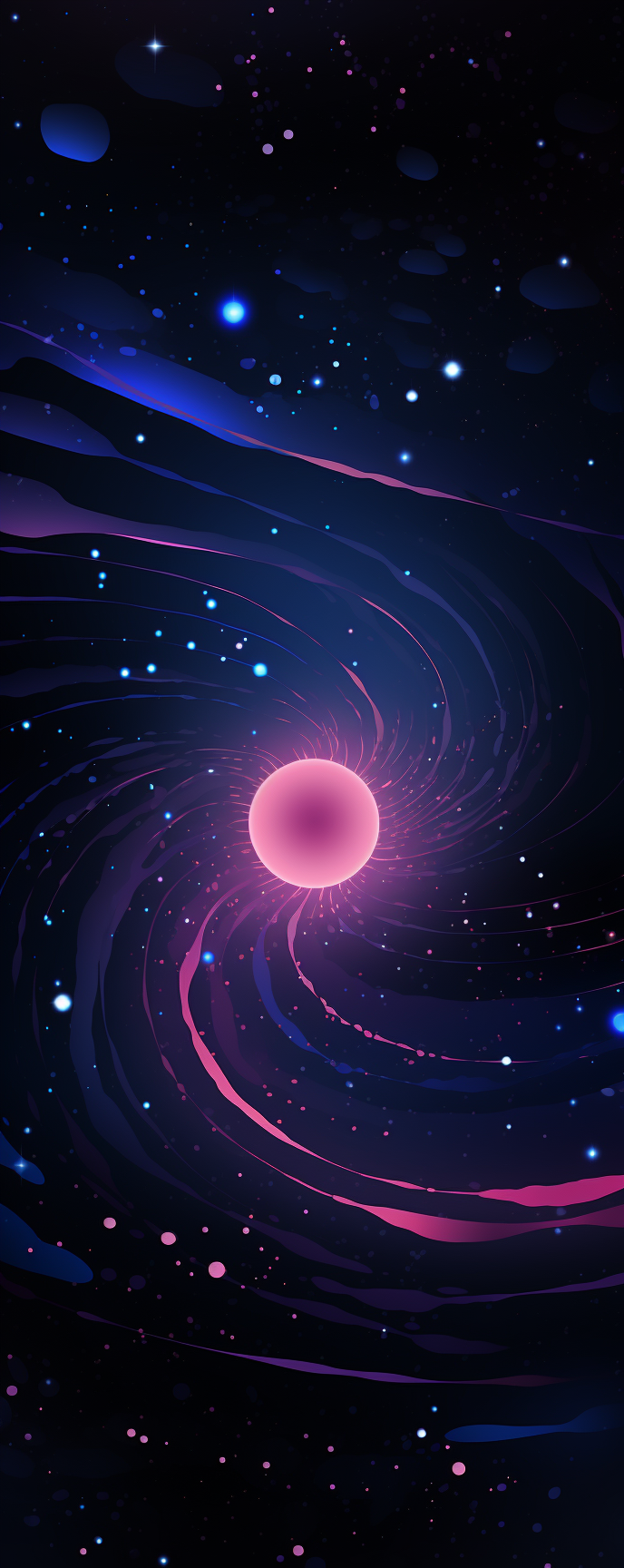 Colorful cosmos exhibition banner illustration