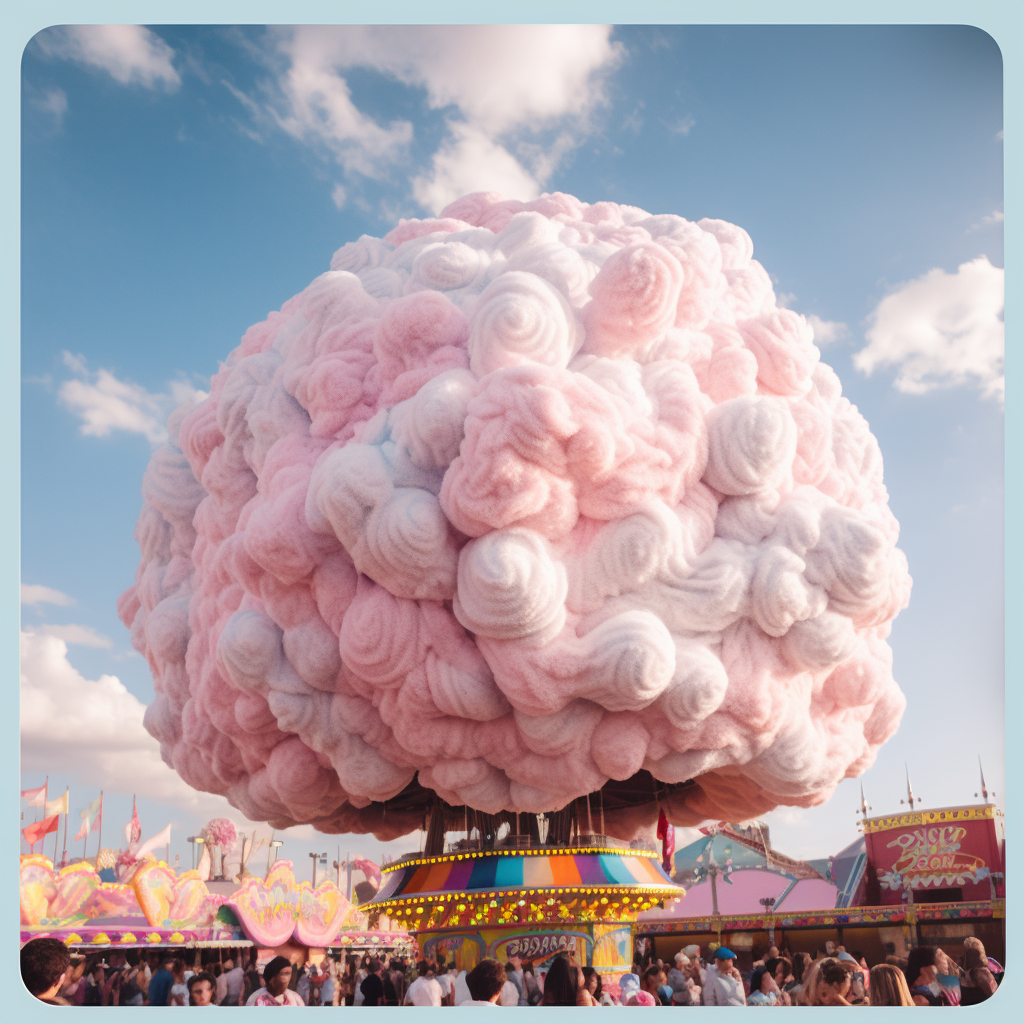 Colorful cotton candy at a victory celebration