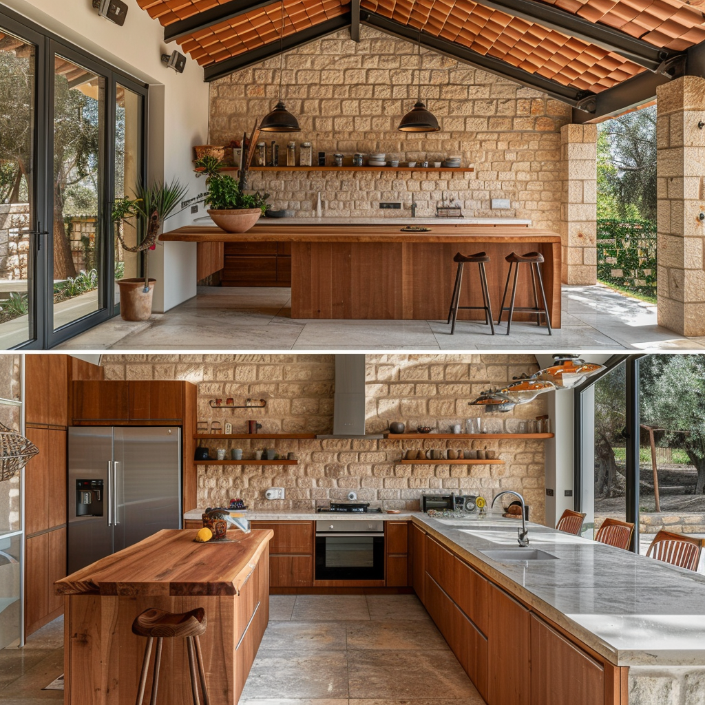 country kitchen house Israel roof