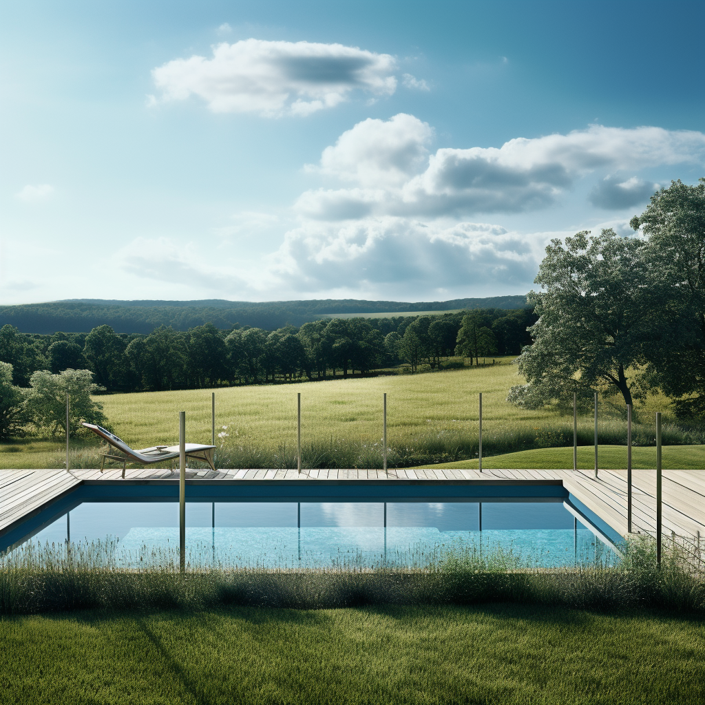 Beautiful Pool Surrounded by Fence