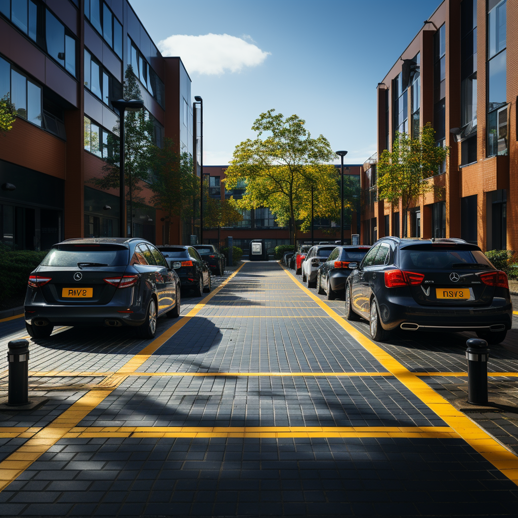 Couple Levels Parking with Beautiful Design