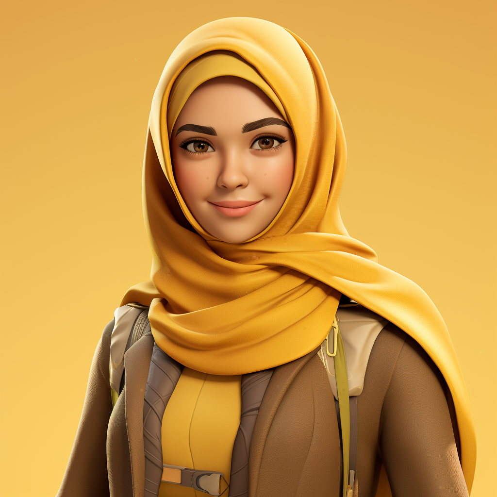 Muslim woman in Fortnite skin