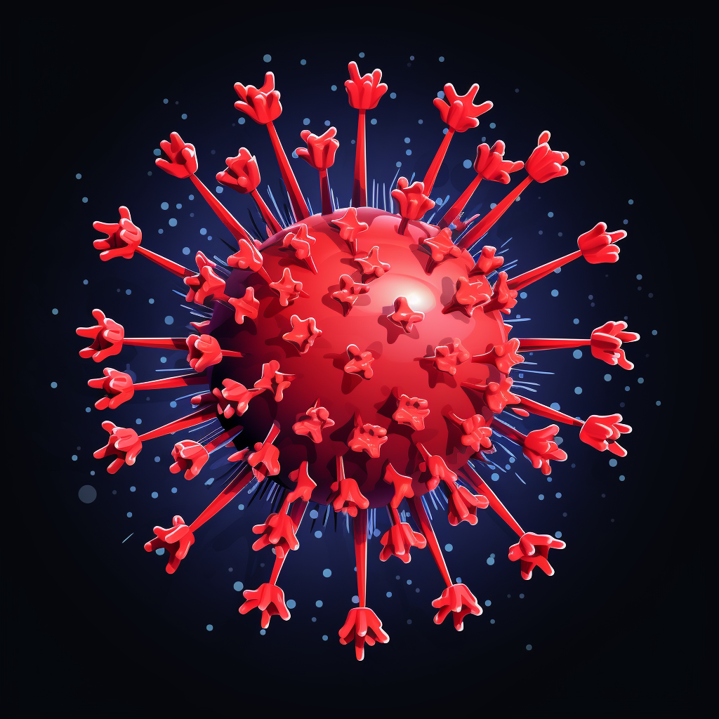 Simple style COVID-19 virus icon