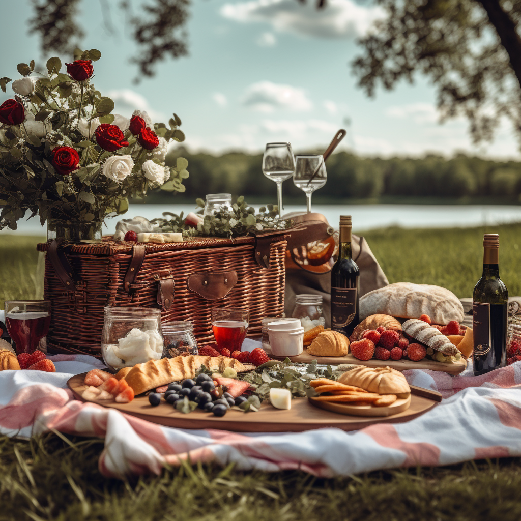 Families having a safe picnic during Covid