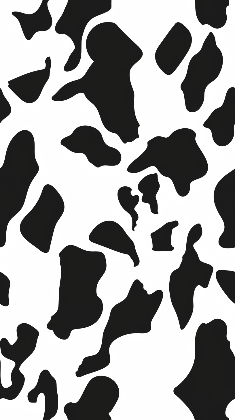 Black and White Cow Print Pattern