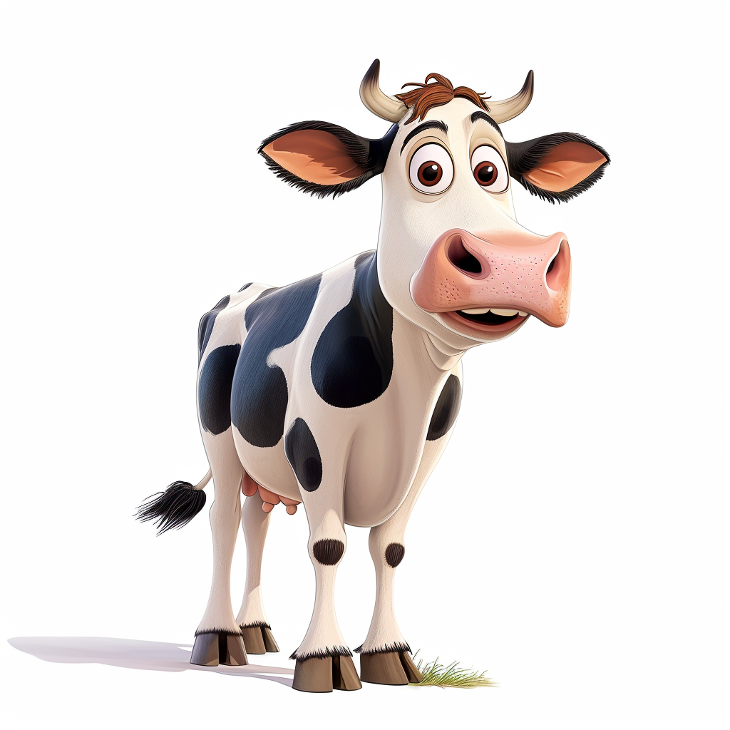 Stylized Cartoon Cow