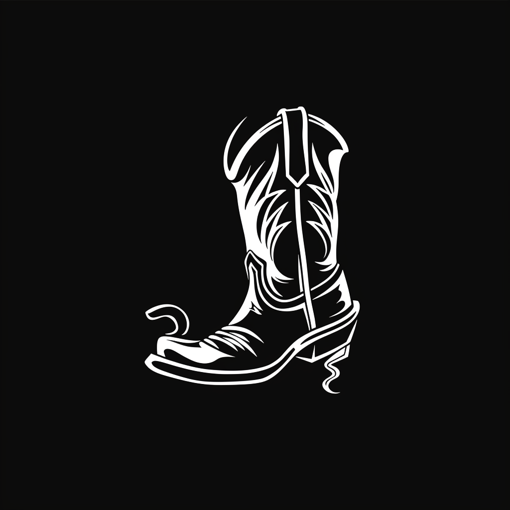 Cowboy boot spur twisted logo