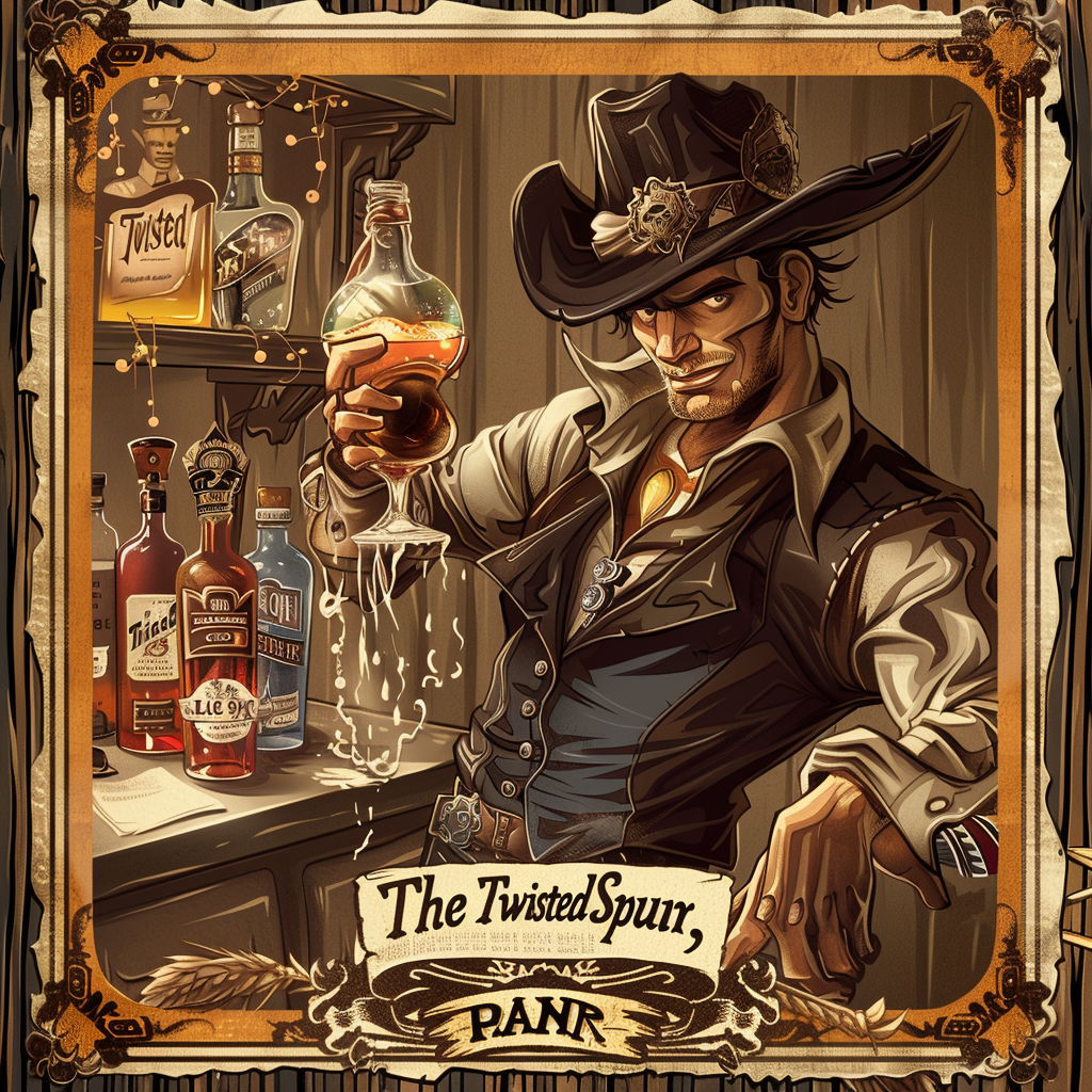 Cowboy liquor store flyer promotion