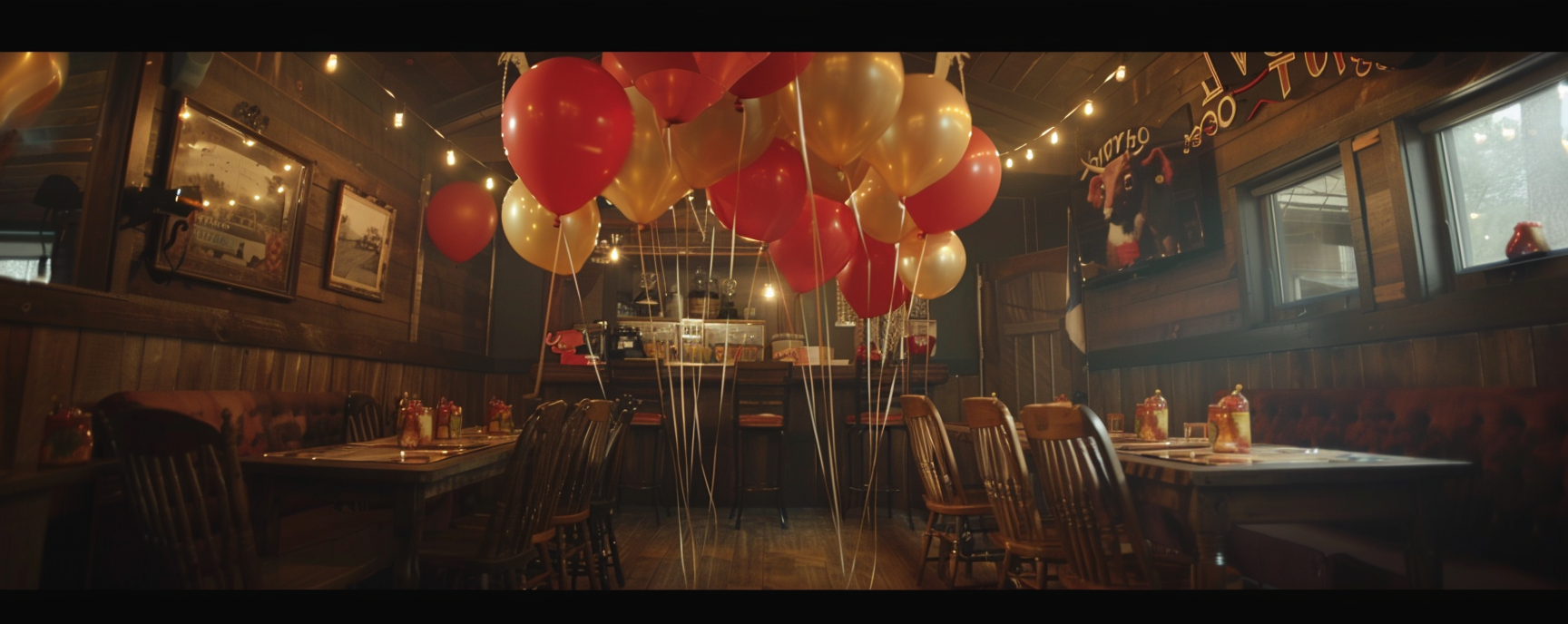 Cowboy party with balloons