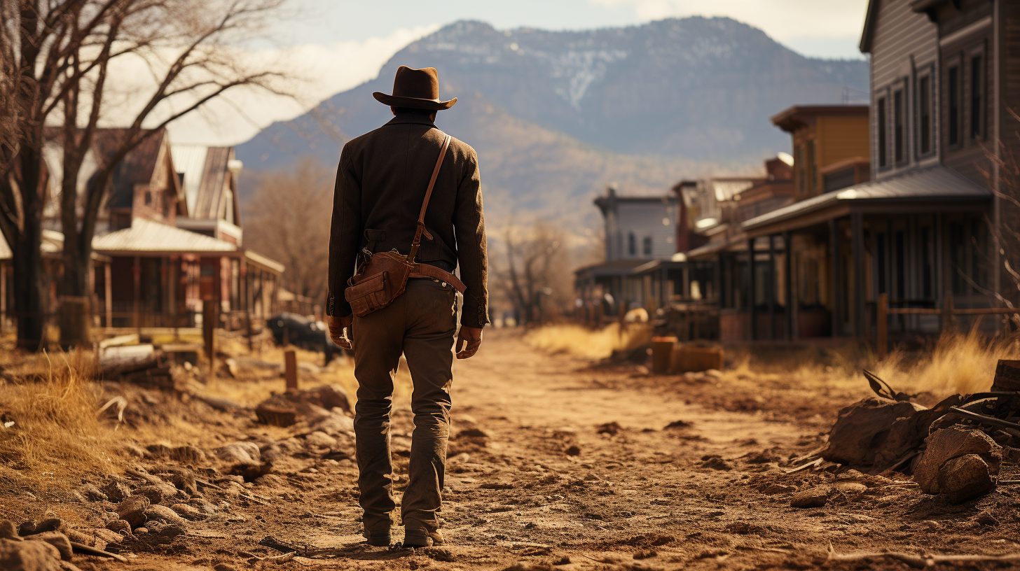 Cowboy with Holstered Gun