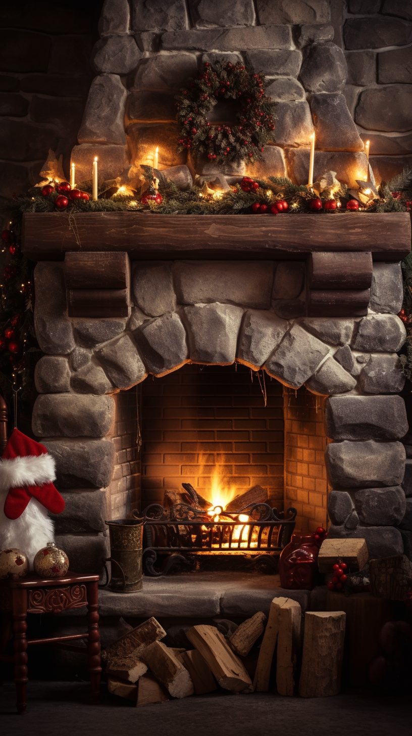 Cozy Christmas Fireplace Decorations