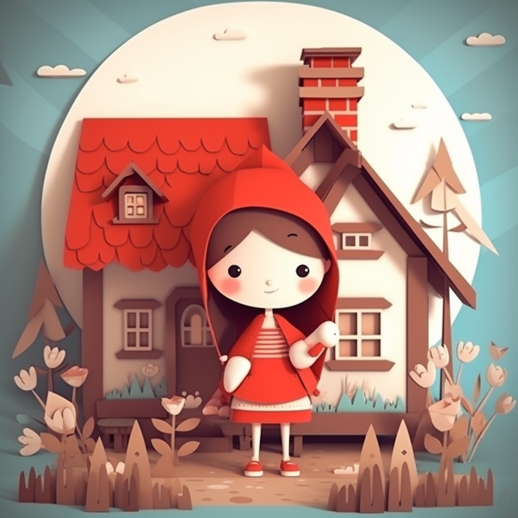 Little girl in red riding hood