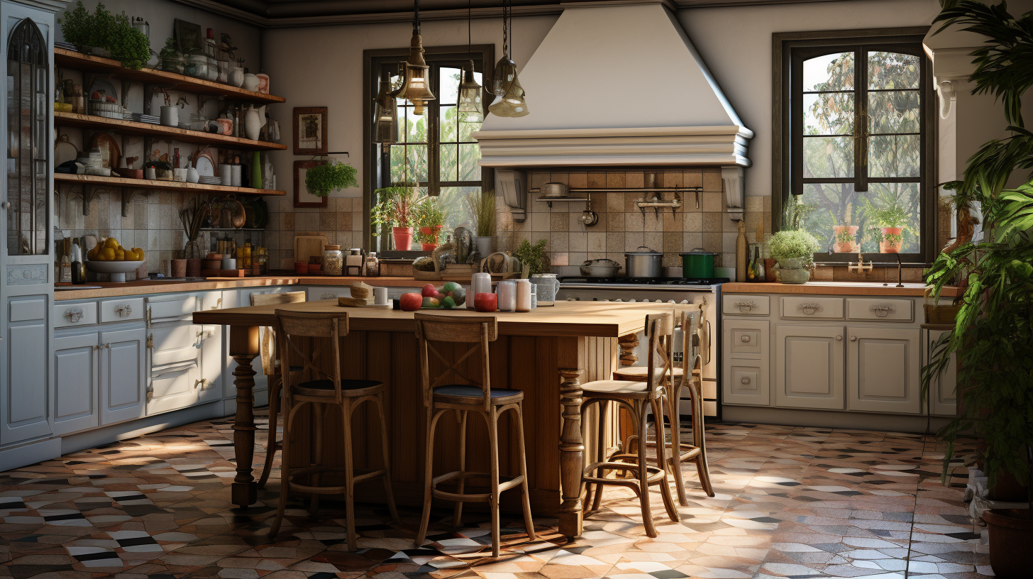 Cozy Kitchen with Wooden Cabinetry