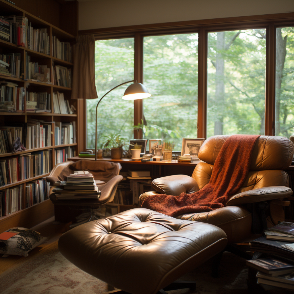 Cozy and inviting psychologist's office