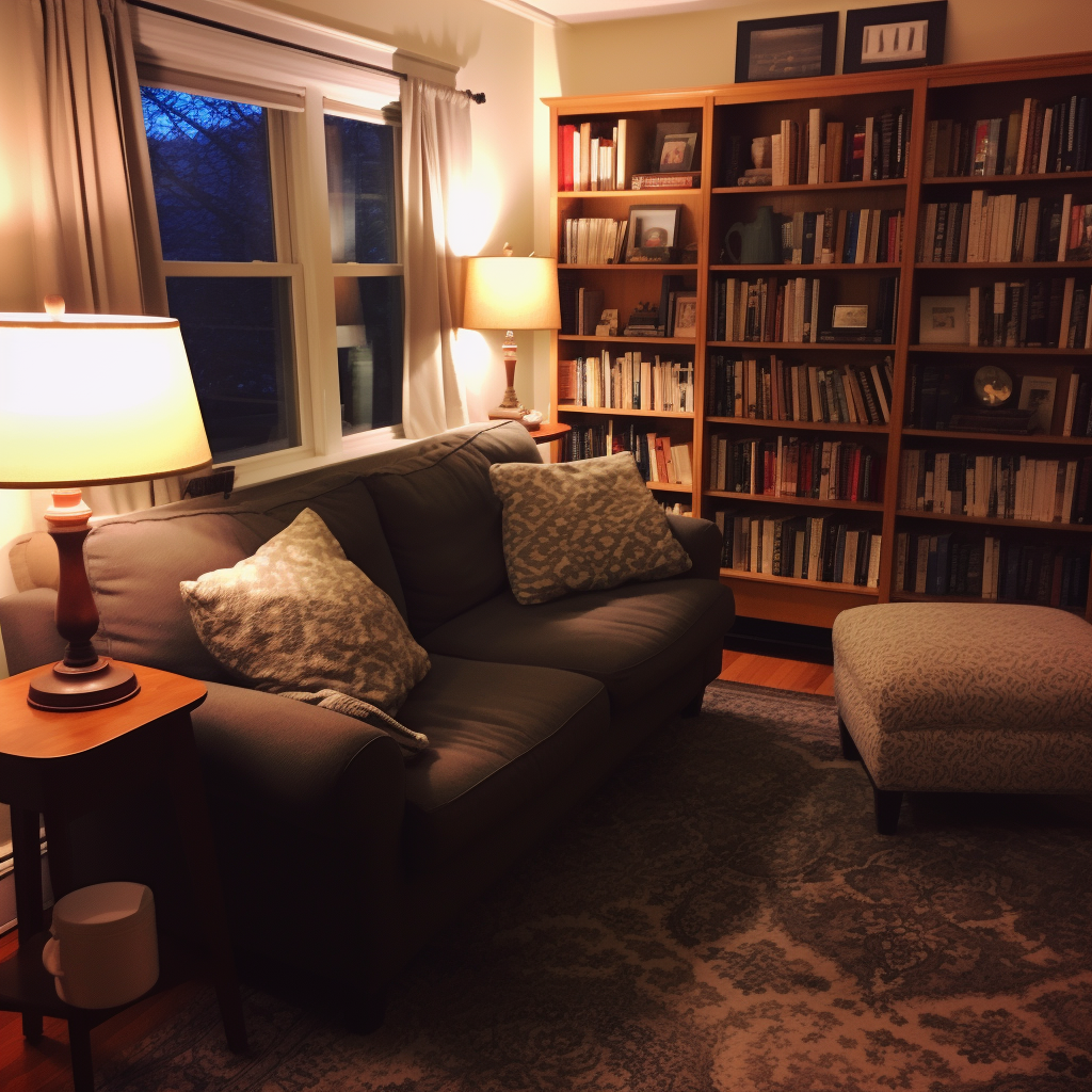 A cozy and inviting psychologist's office