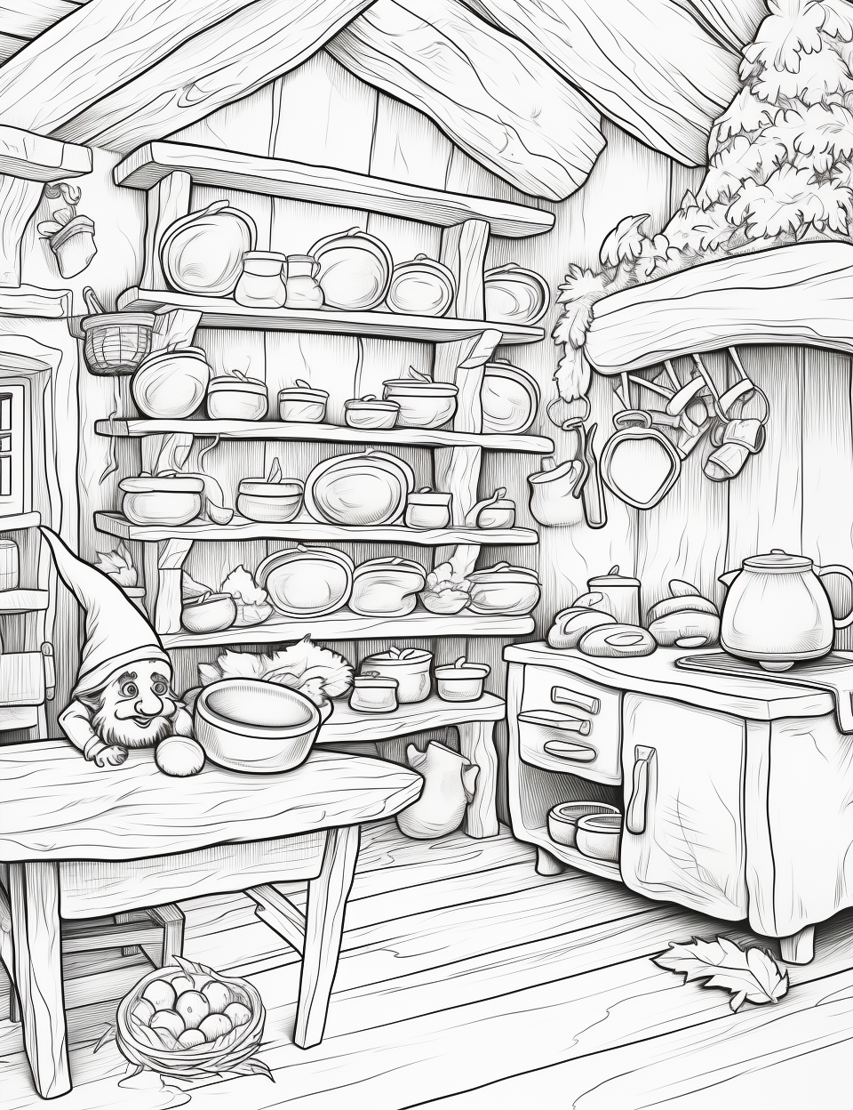 Cozy kitchen gnome home image