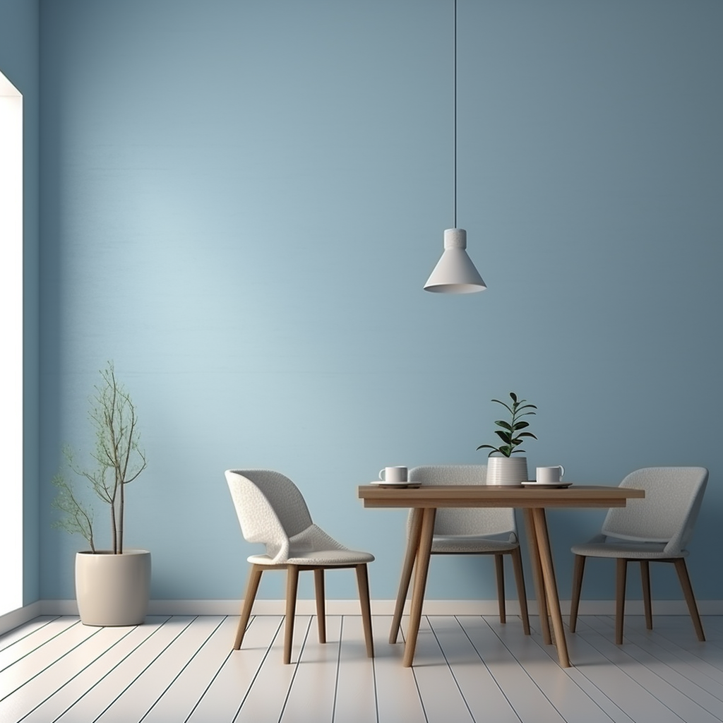 Cozy Scandinavian Interior Wall with Dining Table