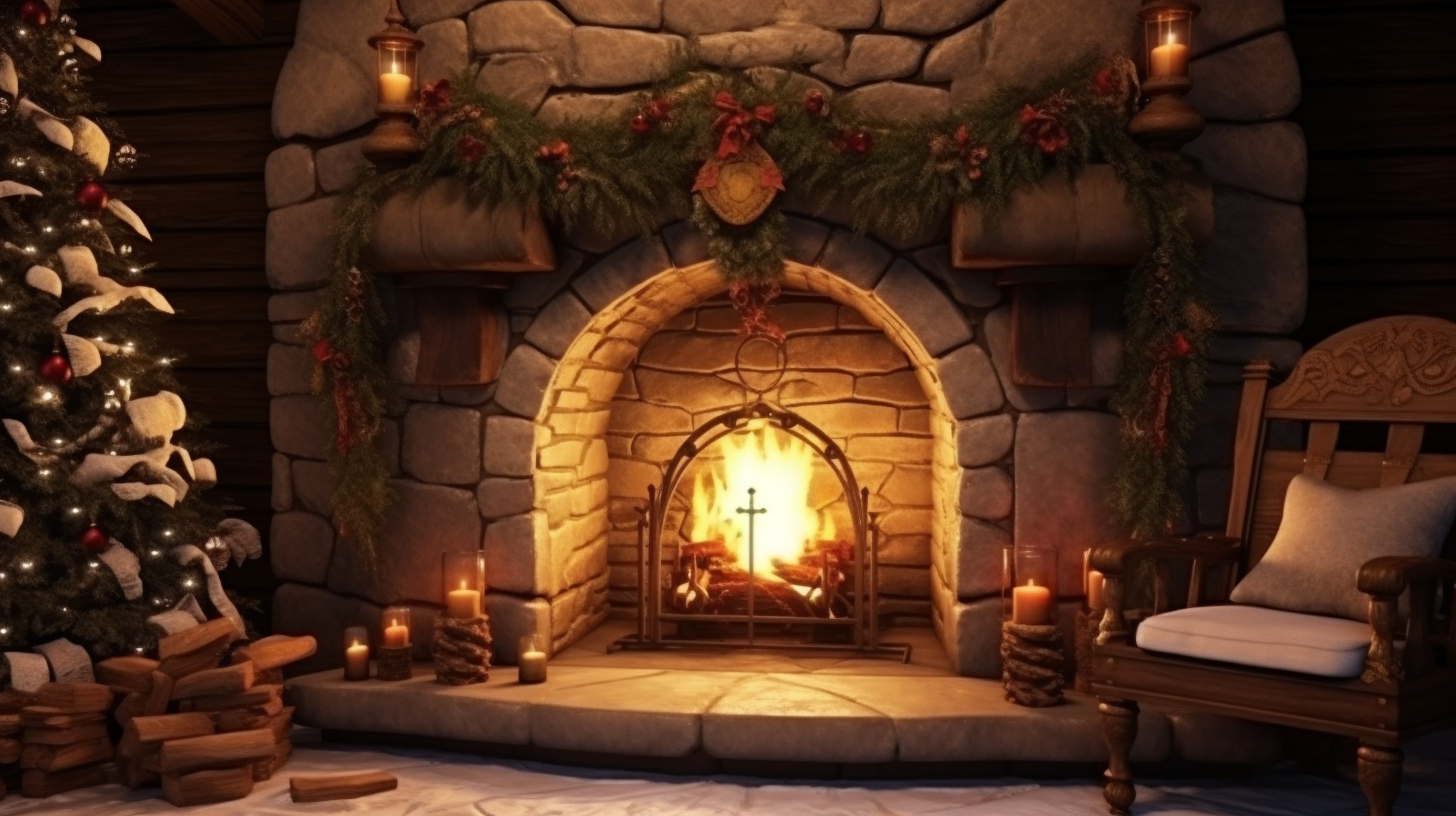 Warm and Cozy Winter Fireplace