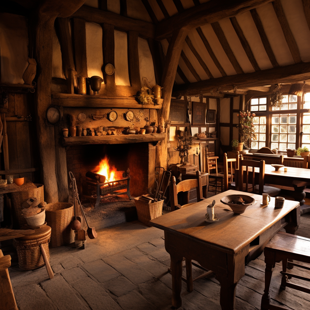 Inviting room with grand windows overlooking the forest