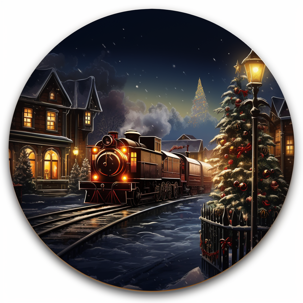 Cozy Christmas Atmosphere on a Coaster