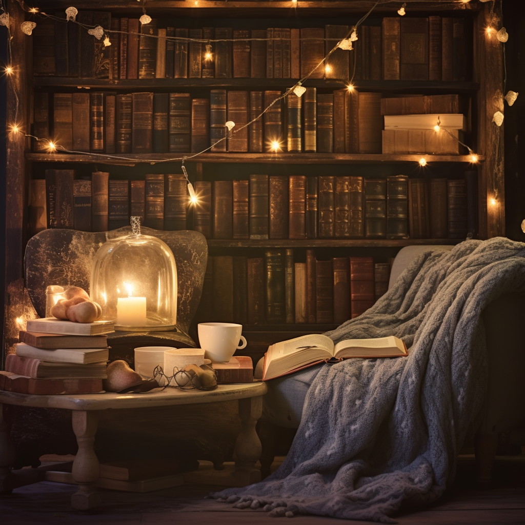 Cozy Corner in a Bookstore