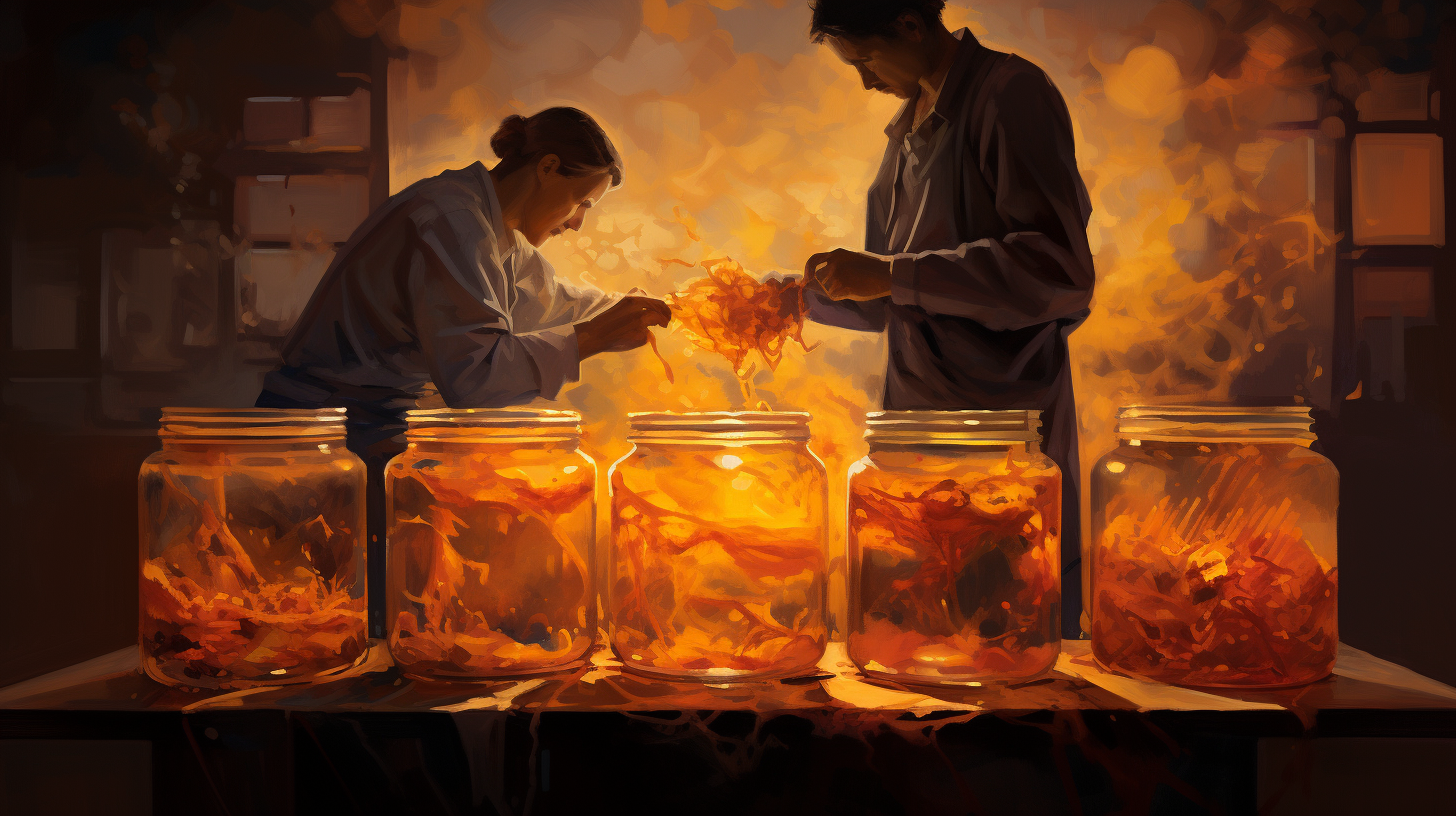 Stylized cozy warm colors competitive advantage illustration