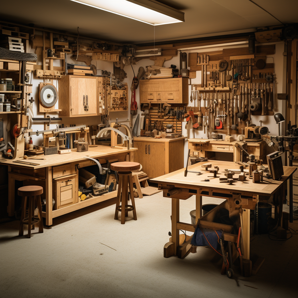 Impeccable Woodwork Craftsman with Tools