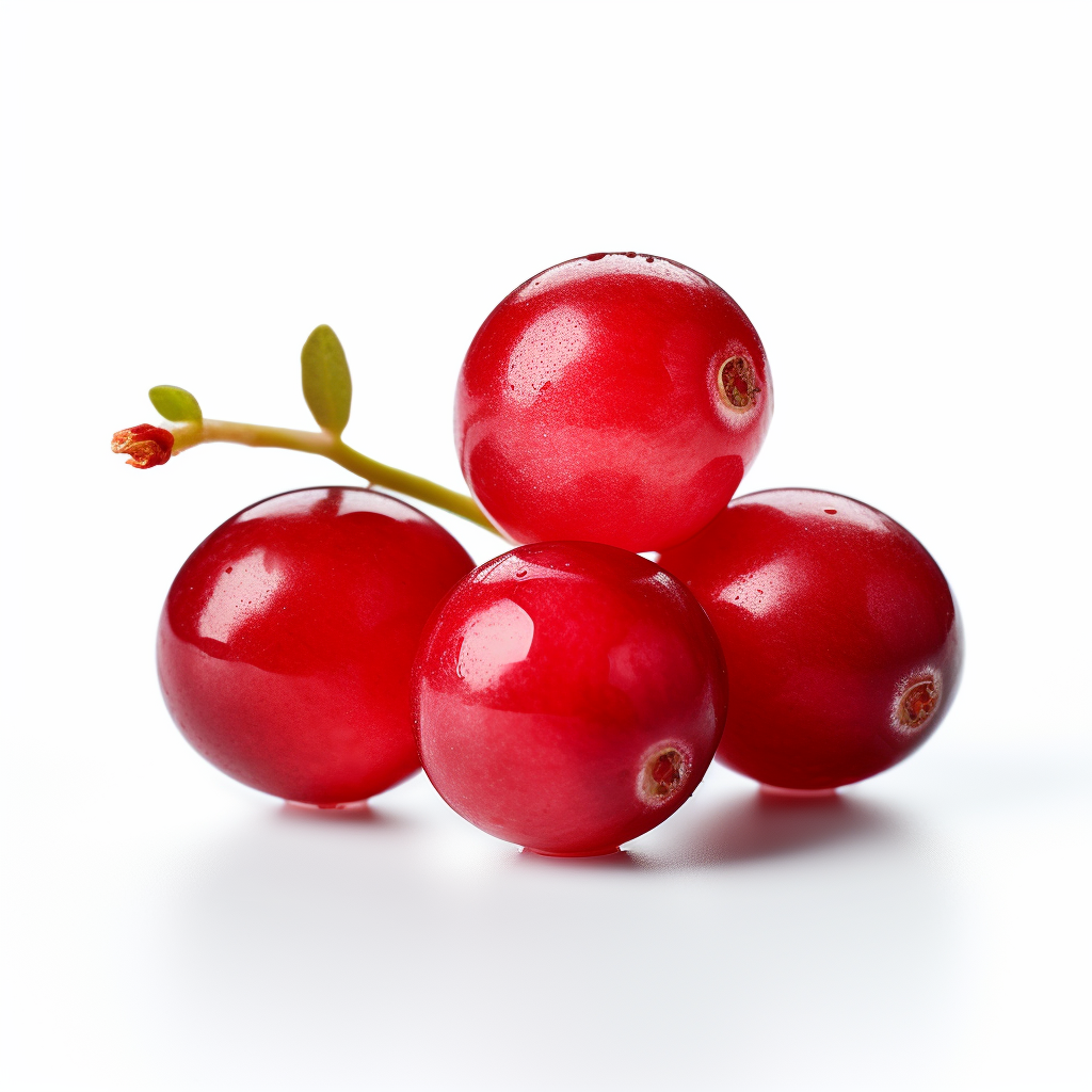 Fresh Cranberry on Transparent Background