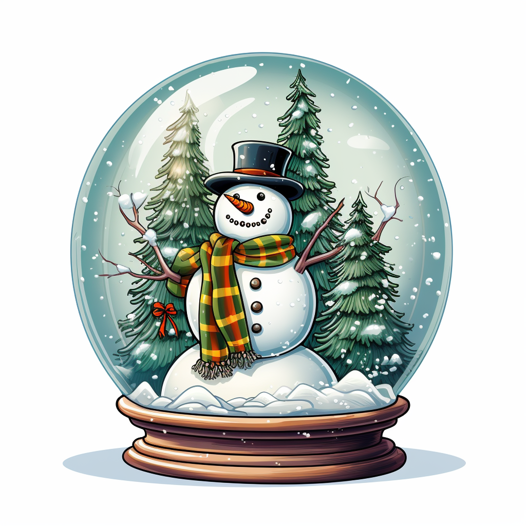 Colorful Crayola Snow Globe with Snowman