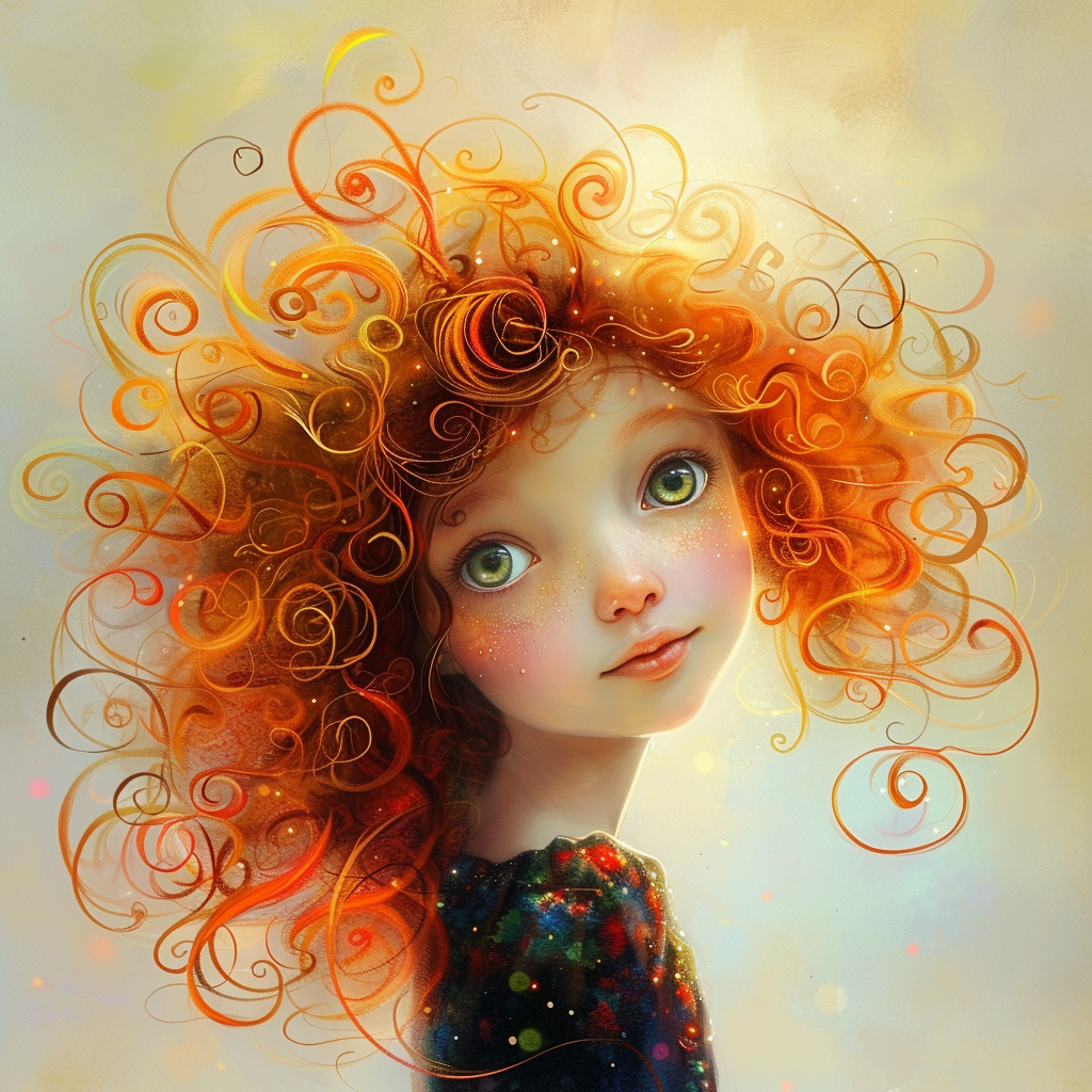 Creative fairy with colorful hair