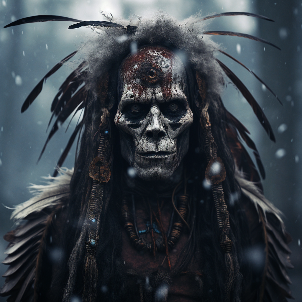 Cree Shaman Undead Stock Photo