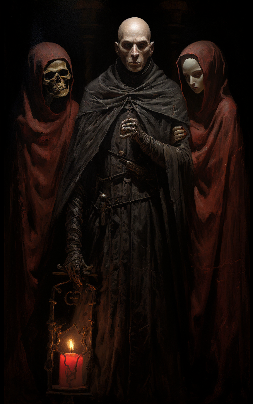 Creepy Gothic Family Painting