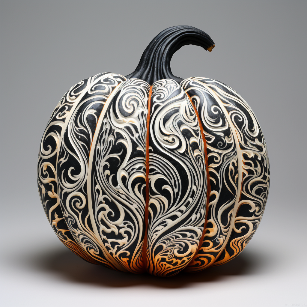 Abstract creepy pumpkin decoration