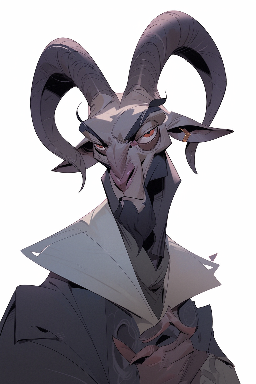 Dark and Mysterious Criminal Goat